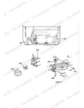 Взрыв-схема холодильника Faure FCH328W - Схема узла Cooling system 017